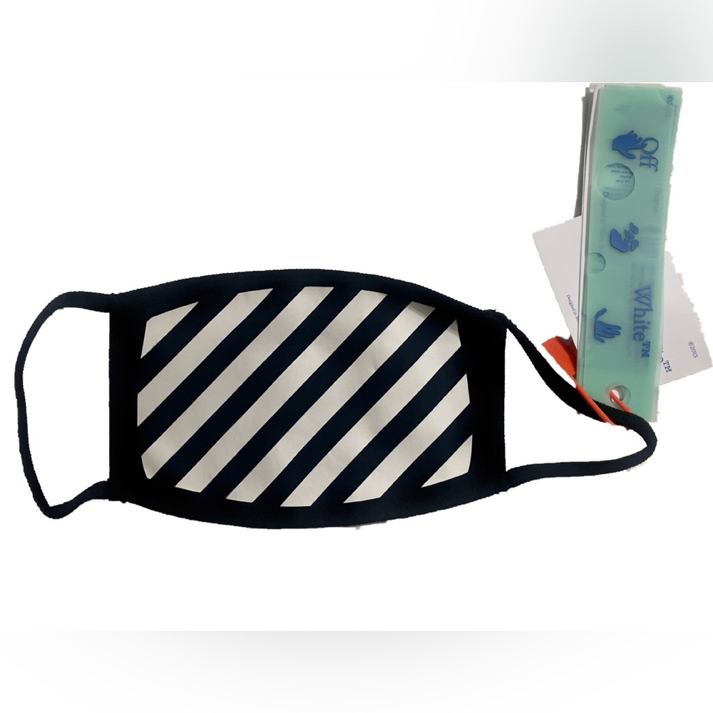 Off-White Diagonal Stripe Face Mask Virgil Abloh NWT LV